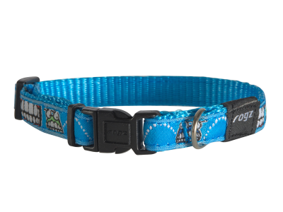 Rogz Jellybean Comic Blue Dog Collar Size Small (20-31cm) RRP £4.99 CLEARANCE XL £2.99